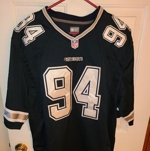 PRE-OWNED Mens XXL Nike NFL on field Dallas Cowboys jersey blue white silver